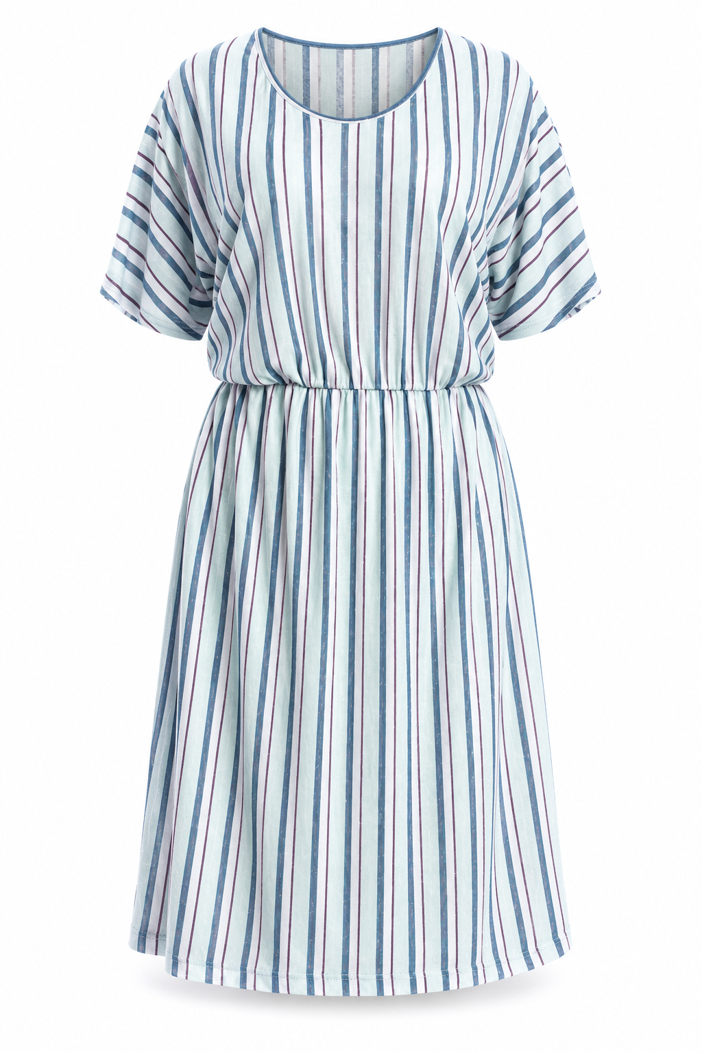 ABITO CORTO STAMPA RIGHE IN LUREX